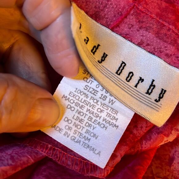 Vintage Lady Dorby size 18W. Tank top sheath dress. Button front top. - Picture 8 of 9